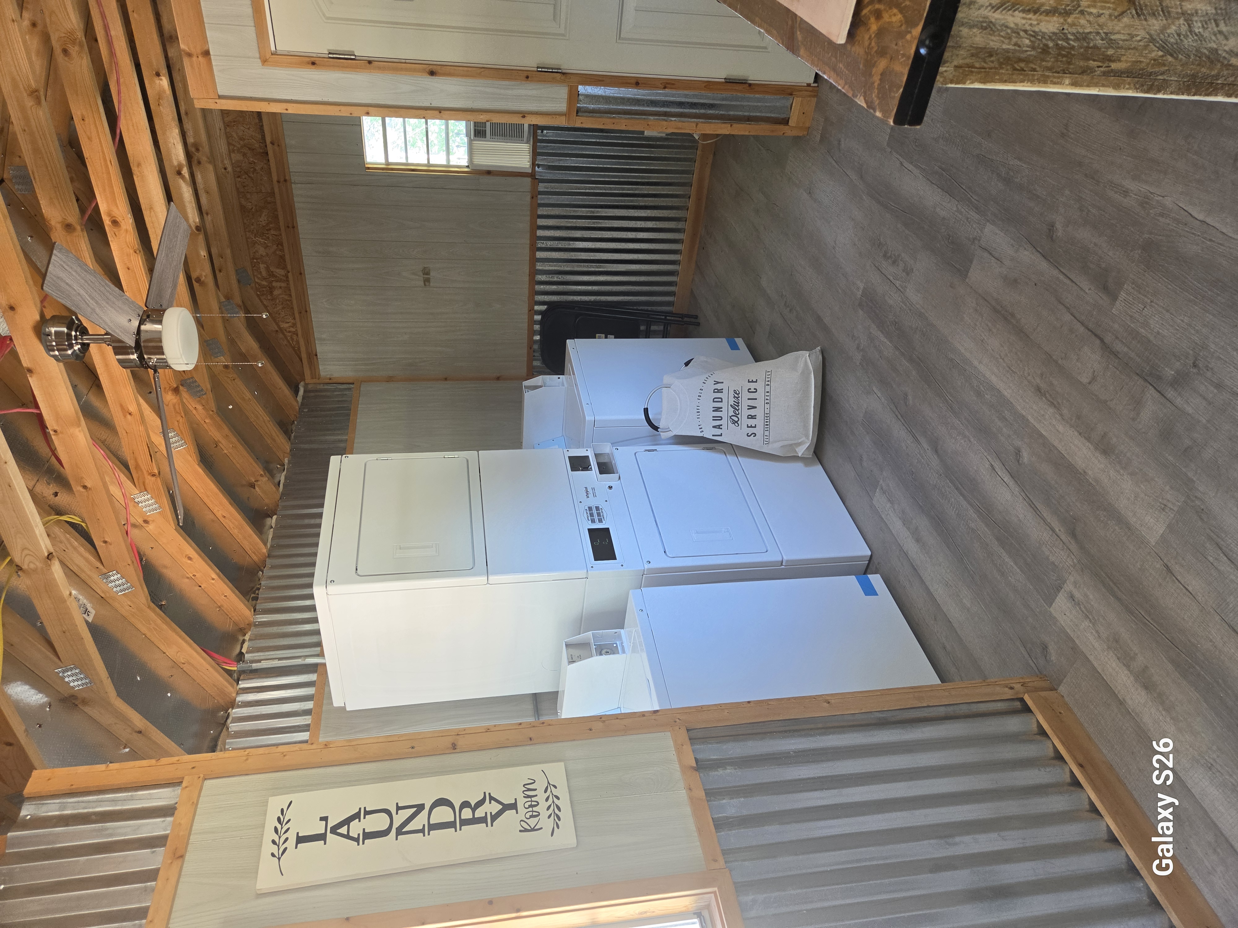 On-site laundry room at Bigfoot Base Camp RV Park
